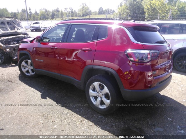 3C4NJCBBXJT124672 - 2018 JEEP COMPASS LATITUDE 红色 照片 3
