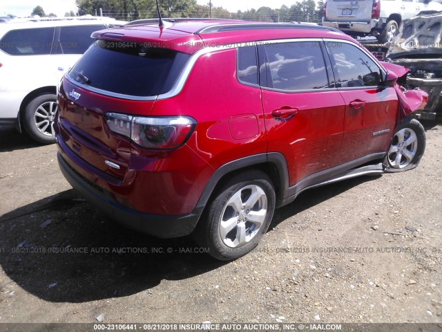 3C4NJCBBXJT124672 - 2018 JEEP COMPASS LATITUDE 红色 照片 4