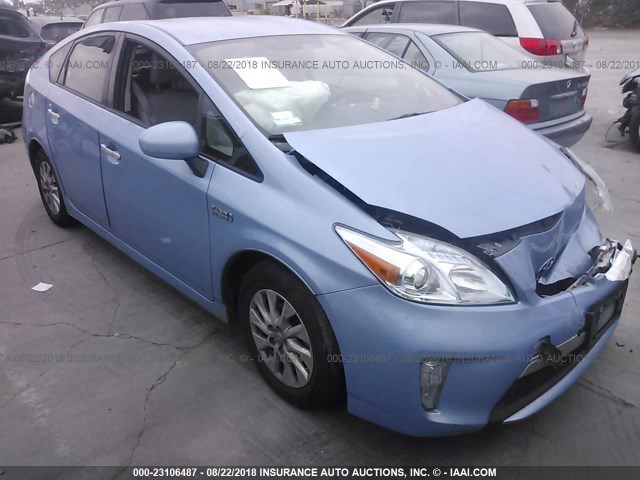 JTDKN3DP0D3039839 - 2013 TOYOTA PRIUS PLUG-IN  Light Blue photo 1