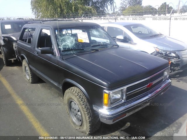 1GNCT18Z7M8113634 - 1991 CHEVROLET BLAZER S10 BLACK photo 1