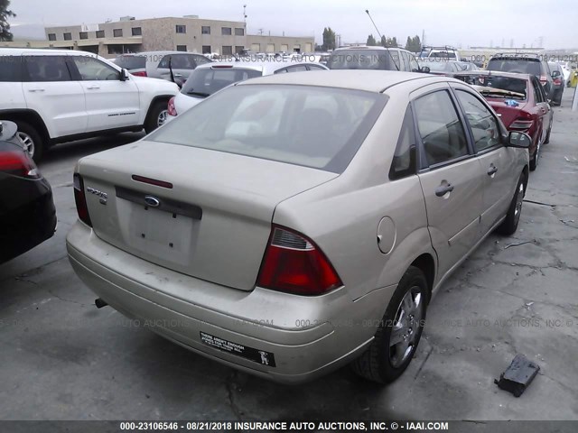 1FAFP34N27W204650 - 2007 FORD FOCUS ZX4/S/SE/SES 金色 照片 4