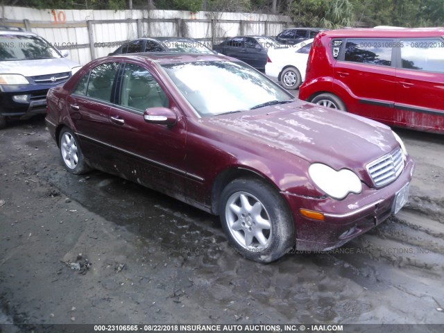 WDBRF61J92F204973 - 2002 MERCEDES-BENZ C 240 RED photo 1