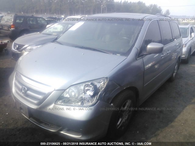 5FNRL38736B066747 - 2006 HONDA ODYSSEY EXL Light Blue photo 6