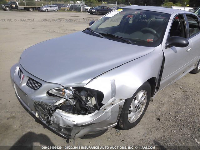 1G2NE52E45M231002 - 2005 PONTIAC GRAND AM SE SILVER photo 6