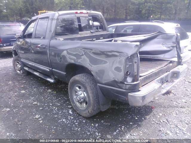 3D7KU28D64G116102 - 2004 DODGE RAM 2500 ST/SLT GRAY photo 3