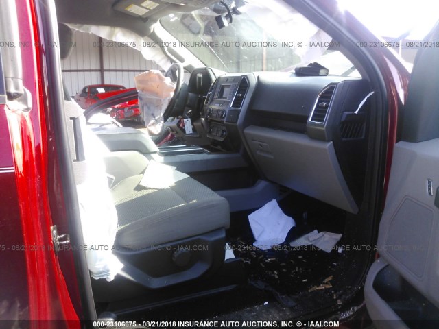 1FTEX1C89FKE45861 - 2015 FORD F150 SUPER CAB RED photo 5