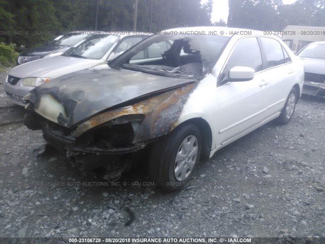 1HGCM56393A116457 - 2003 HONDA ACCORD LX WHITE photo 2