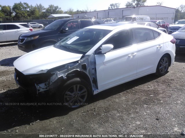 5NPD84LF0JH338309 - 2018 HYUNDAI ELANTRA SEL/VALUE/LIMITED WHITE photo 2