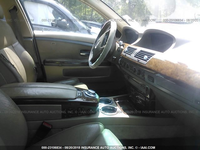 WBAGL63453DP62323 - 2003 BMW 745 I GREEN photo 5