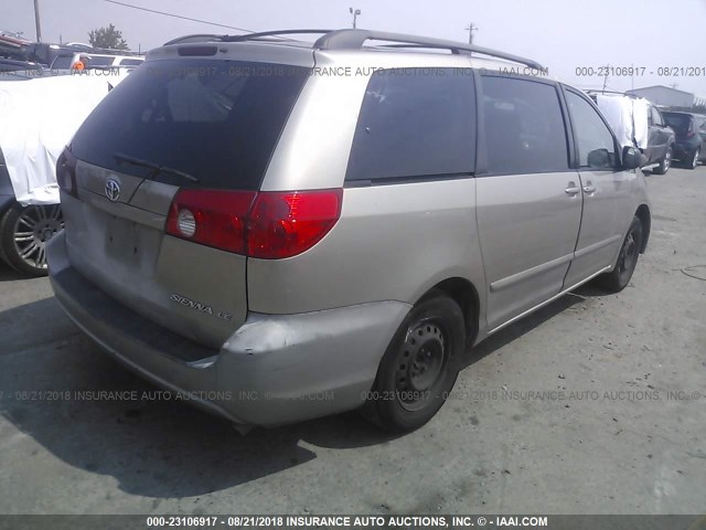 5TDZA23C26S439681 - 2006 TOYOTA SIENNA CE/LE BEIGE photo 4