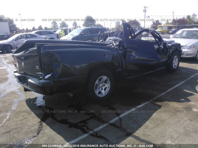 1D7HE58N75S109753 - 2005 DODGE DAKOTA QUAD LARAMIE BLACK photo 4