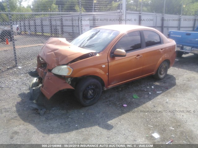 KL1TD56688B041008 - 2008 CHEVROLET AVEO LS ORANGE photo 2