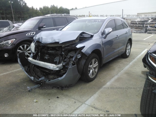 5J8TB3H53DL012822 - 2013 ACURA RDX TECHNOLOGY BLUE photo 2