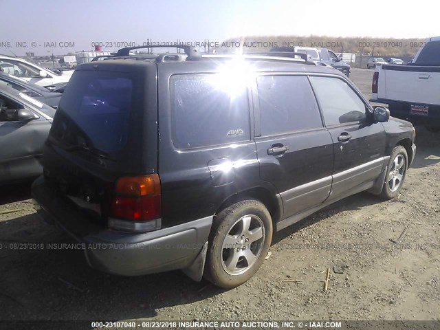 JF1SF6553WH702571 - 1998 SUBARU FORESTER S BLACK photo 4