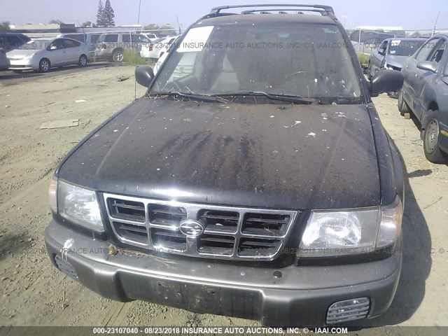 JF1SF6553WH702571 - 1998 SUBARU FORESTER S BLACK photo 6