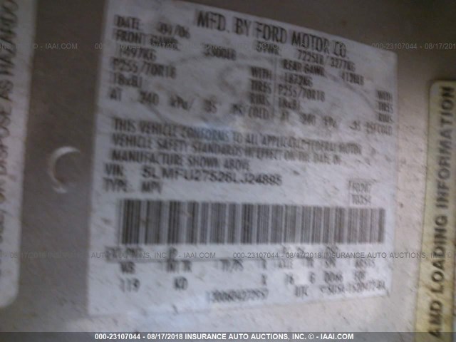 5LMFU27526LJ24895 - 2006 LINCOLN NAVIGATOR SILVER photo 9