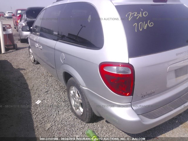 2D4GP74L83R107513 - 2003 DODGE GRAND CARAVAN EX SILVER photo 3