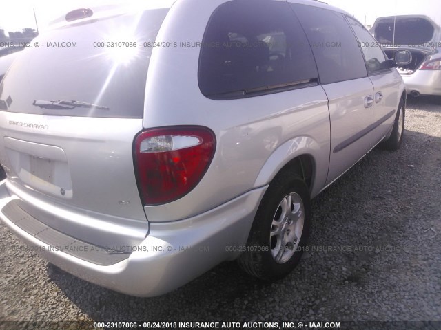 2D4GP74L83R107513 - 2003 DODGE GRAND CARAVAN EX SILVER photo 4