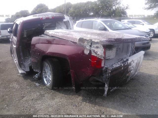 3GCUKTEJ4HG111446 - 2017 CHEVROLET SILVERADO K1500 HIGH COUNTRY BURGUNDY photo 3