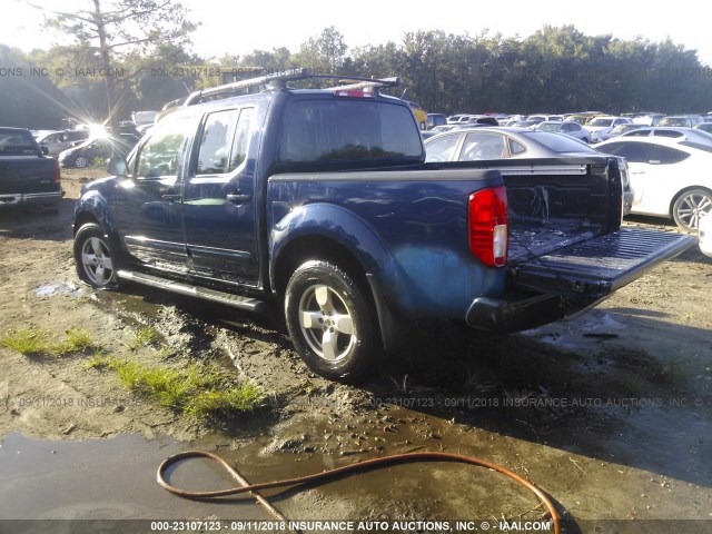 1N6AD07U47C430119 - 2007 NISSAN FRONTIER CREW CAB LE/SE/OFF ROAD Dark Blue photo 3