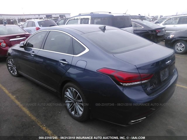 KMHGN4JE1FU093576 - 2015 HYUNDAI GENESIS 3.8L BLUE photo 3