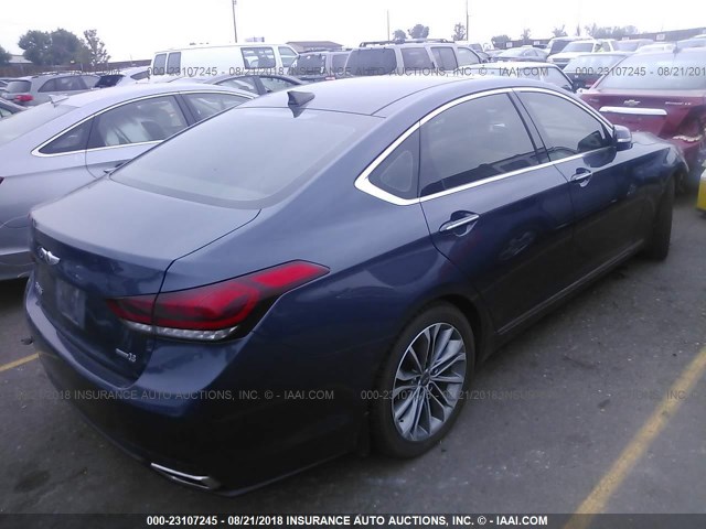 KMHGN4JE1FU093576 - 2015 HYUNDAI GENESIS 3.8L BLUE photo 4