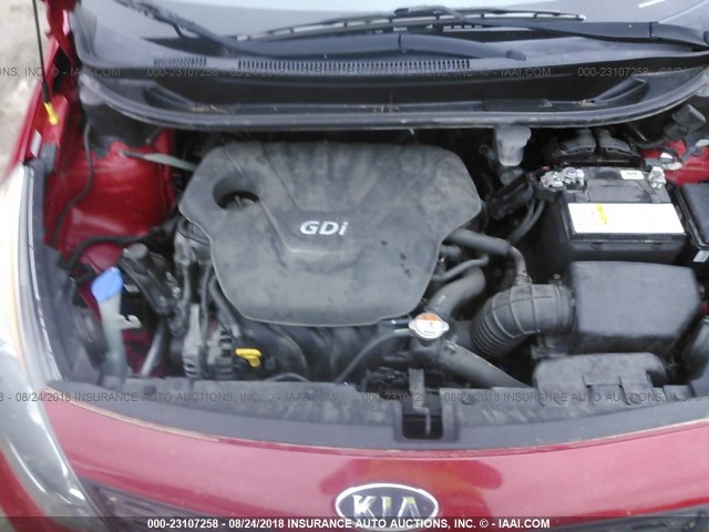 KNADM5A32D6106915 - 2013 KIA RIO LX RED photo 10