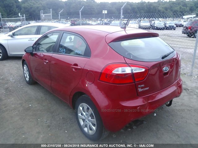 KNADM5A32D6106915 - 2013 KIA RIO LX RED photo 3