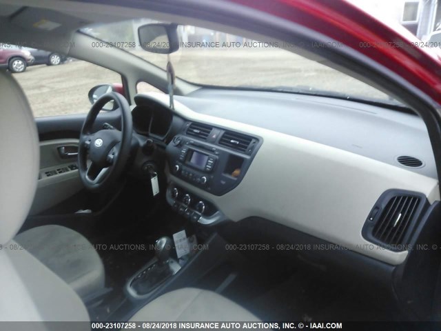 KNADM5A32D6106915 - 2013 KIA RIO LX RED photo 5