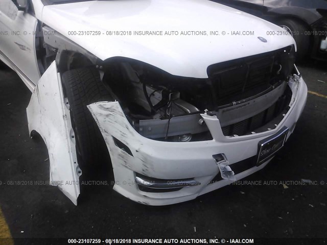 WDDGF4HB5DR258709 - 2013 MERCEDES-BENZ C 250 WHITE photo 6