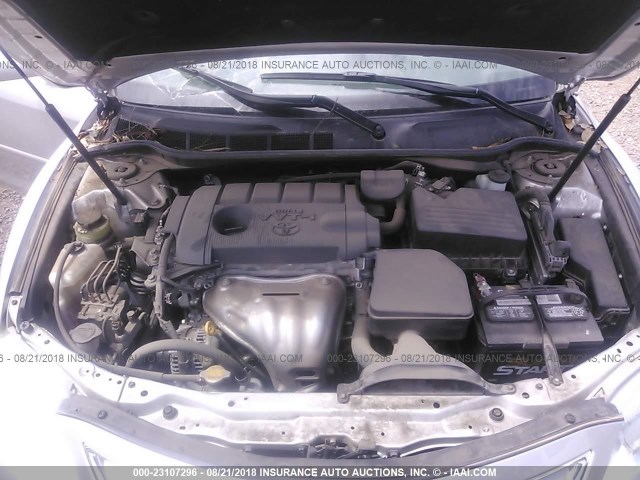 4T4BF3EK7BR162014 - 2011 TOYOTA CAMRY SE/LE/XLE SILVER photo 10