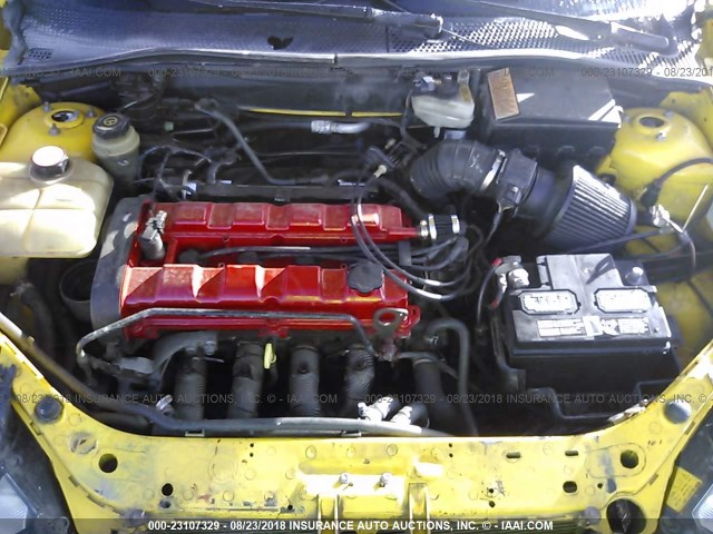 3FAHP39594R114704 - 2004 FORD FOCUS ZX3 SVT YELLOW photo 10