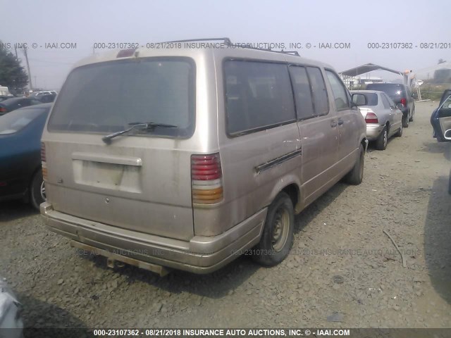 1FMDA41X1SZA79030 - 1995 FORD AEROSTAR GOLD photo 4