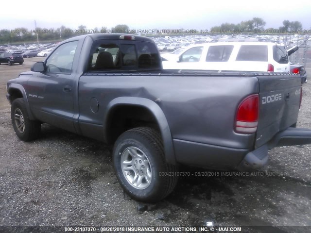 1B7GG36XX2S510069 - 2002 DODGE DAKOTA SPORT/RT GRAY photo 3