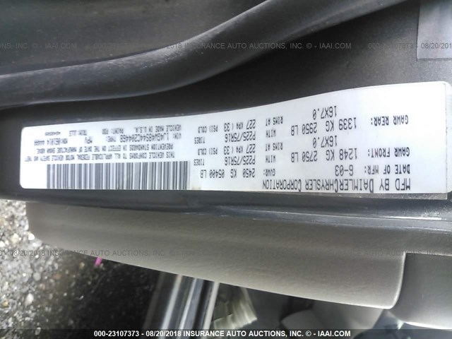 1J4GW48S44C204468 - 2004 JEEP GRAND CHEROKEE LAREDO/COLUMBIA/FREEDOM 灰色 照片 9