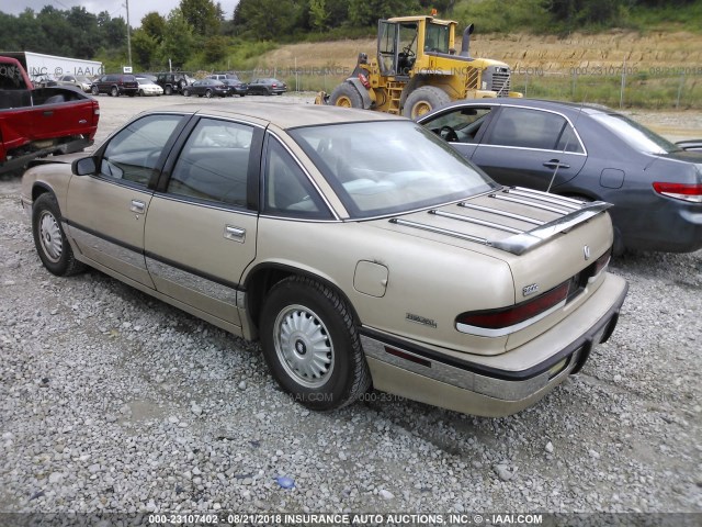 2G4WD54L0N1425693 - 1992 BUICK REGAL LIMITED GOLD photo 3