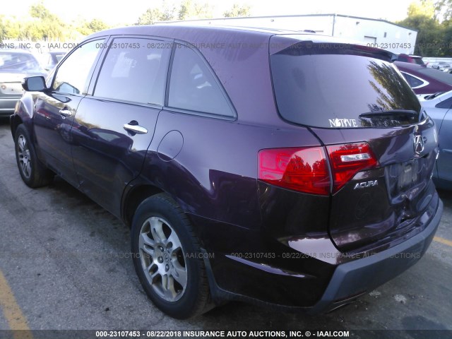 2HNYD28387H532369 - 2007 ACURA MDX TECHNOLOGY BURGUNDY photo 3