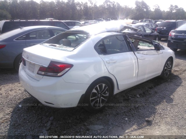 19XFB2F96DE037315 - 2013 HONDA CIVIC EXL WHITE photo 4