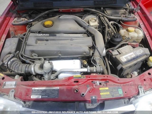 YS3DF78K827016576 - 2002 SAAB 9-3 SE RED photo 10