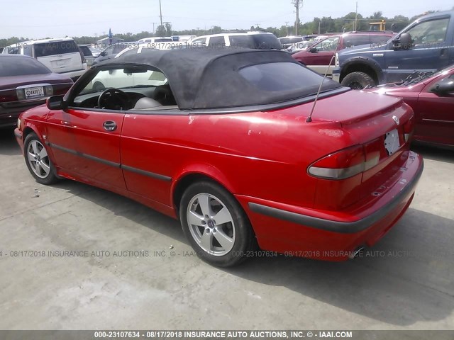 YS3DF78K827016576 - 2002 SAAB 9-3 SE RED photo 3