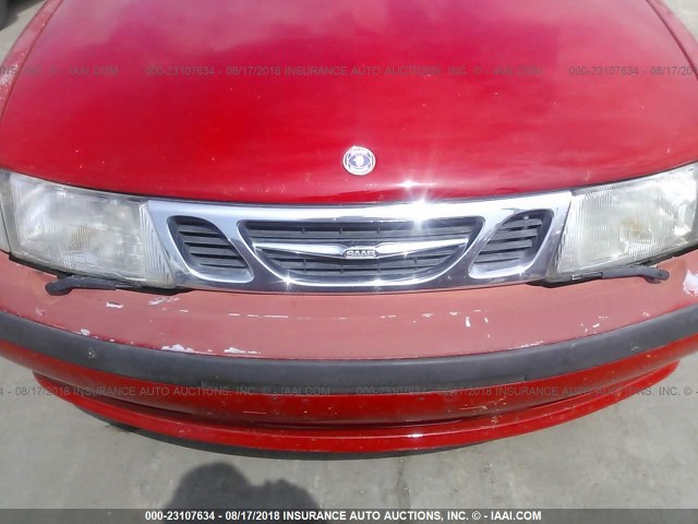 YS3DF78K827016576 - 2002 SAAB 9-3 SE RED photo 6