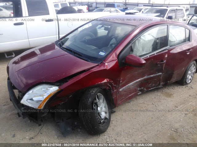 3N1AB6AP0BL623544 - 2011 NISSAN SENTRA 2.0/2.0S/SR/2.0SL RED photo 6