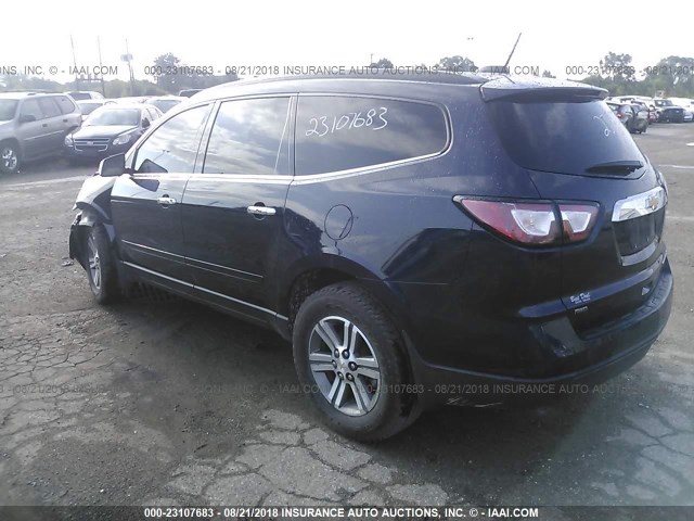 1GNKVHKD1GJ186247 - 2016 CHEVROLET TRAVERSE LT Dark Blue photo 3