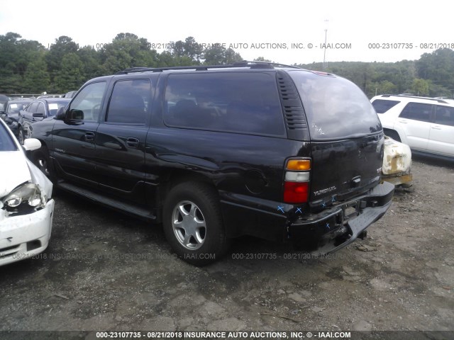 1GKFK66U85J182540 - 2005 GMC YUKON XL DENALI BLACK photo 3