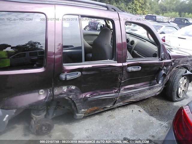 1J4GL48K94W258064 - 2004 JEEP LIBERTY SPORT MAROON photo 6