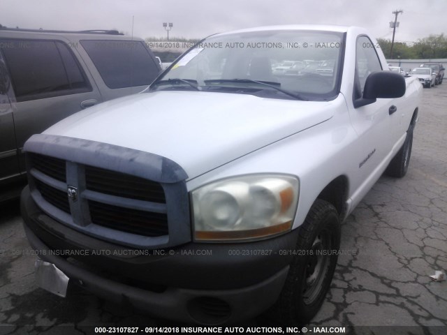 1D7HA16K06J178448 - 2006 DODGE RAM 1500 ST WHITE photo 2