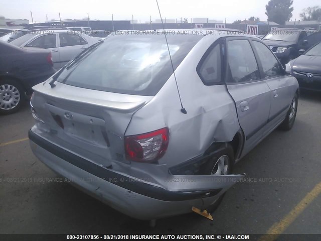 KMHDN56D55U165757 - 2005 HYUNDAI ELANTRA GLS/GT SILVER photo 4