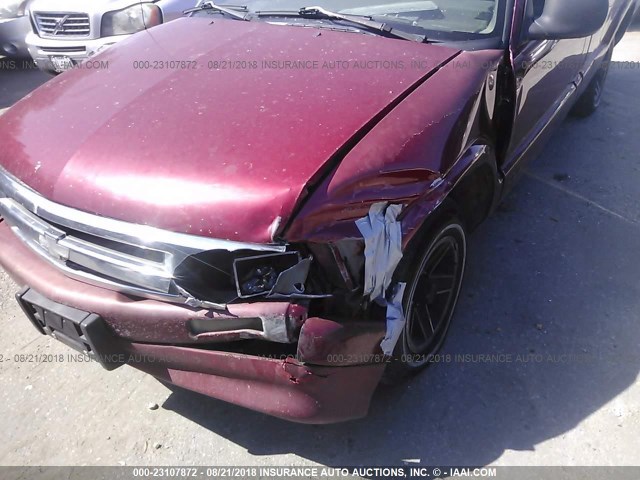 1GCCS14X0TK180724 - 1996 CHEVROLET S TRUCK S10 RED photo 6