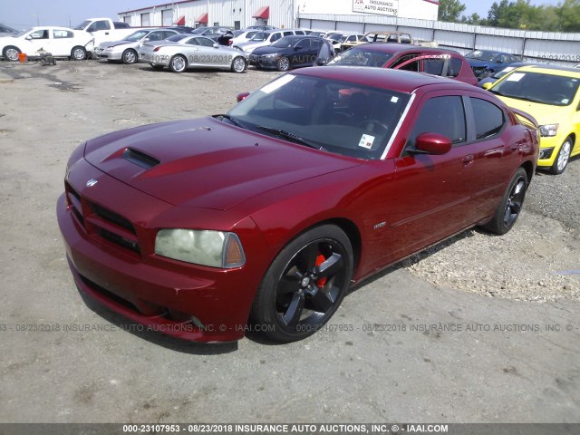 2B3LA73W26H530558 - 2006 DODGE CHARGER SRT-8 RED photo 2