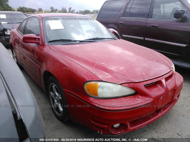 1G2NW12E9YM805524 - 2000 PONTIAC GRAND AM GT RED photo 1